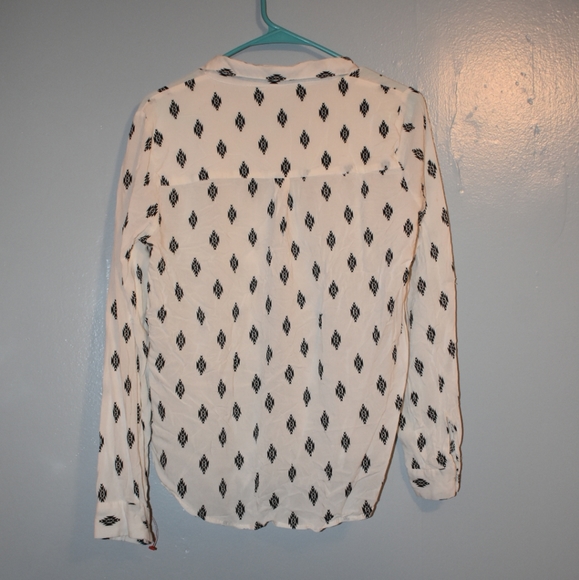 Patterned White Button Down - Picture 2 of 3